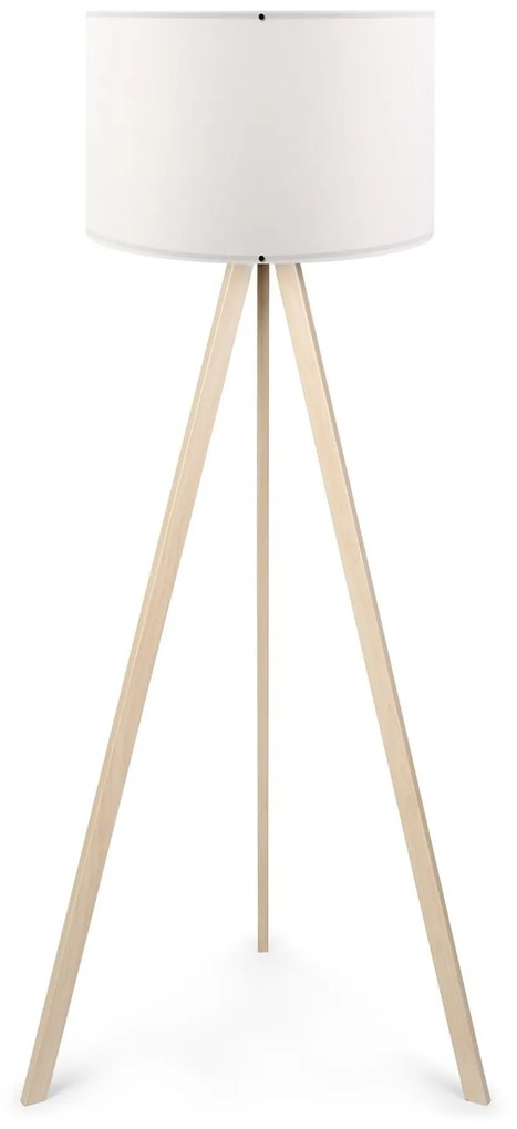 Lampada da terra 115 cm paralume bianco Minimal