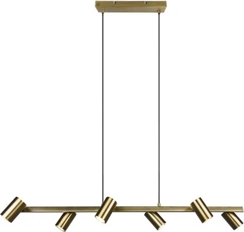 Trio - Lampadario a cavo MARLEY 6xGU10/35W/230V ottone
