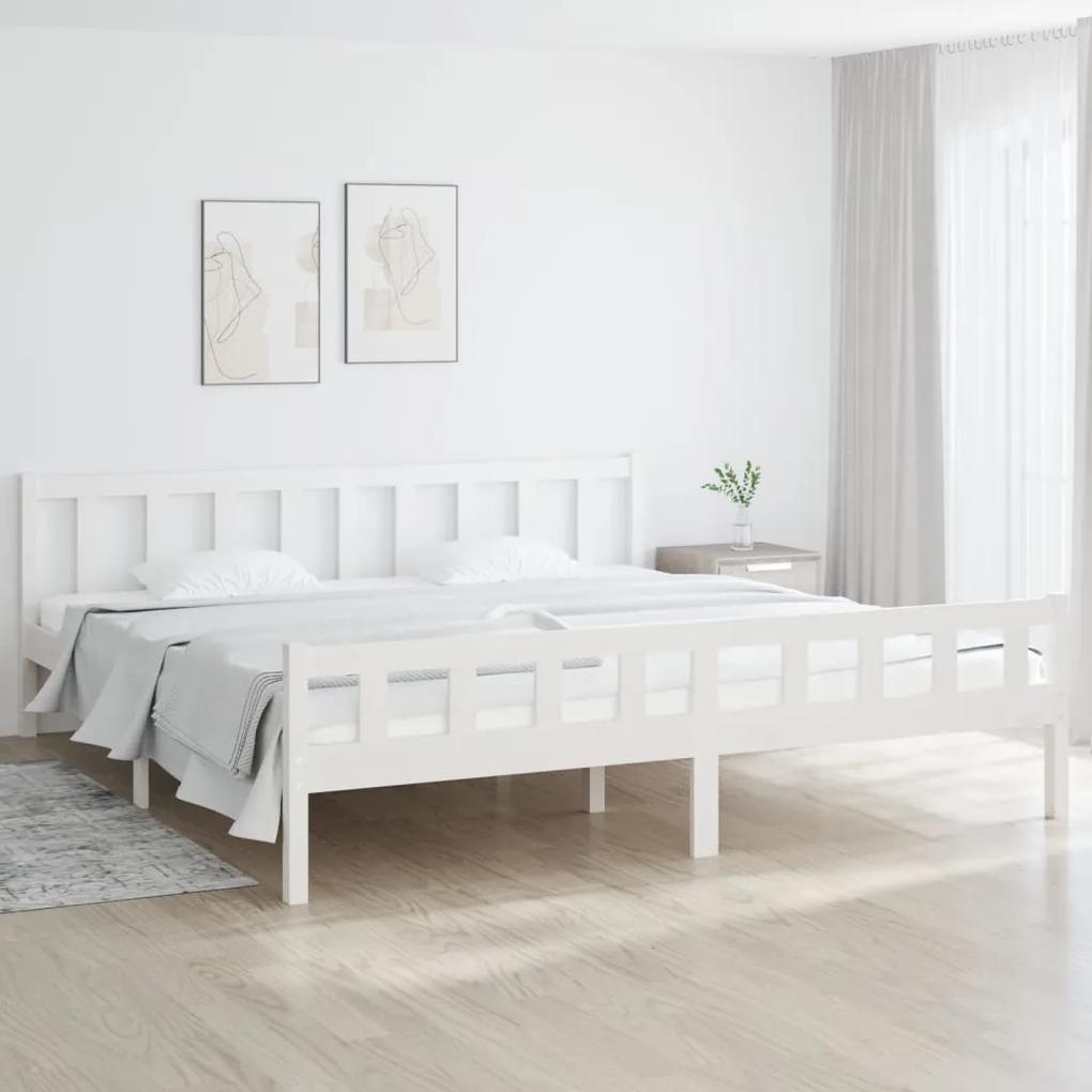 Giroletto bianco in legno massello 200x200 cm