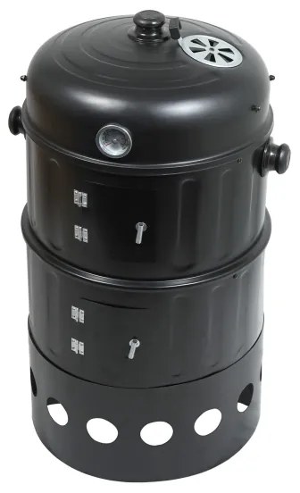 Affumicatoio a carbone 3in1 nero