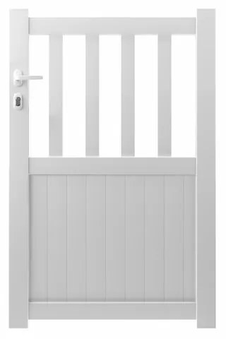 Cancelletto GARDENGATE Florenca bianco in alluminio bianco H 119.6 x L 100 cm