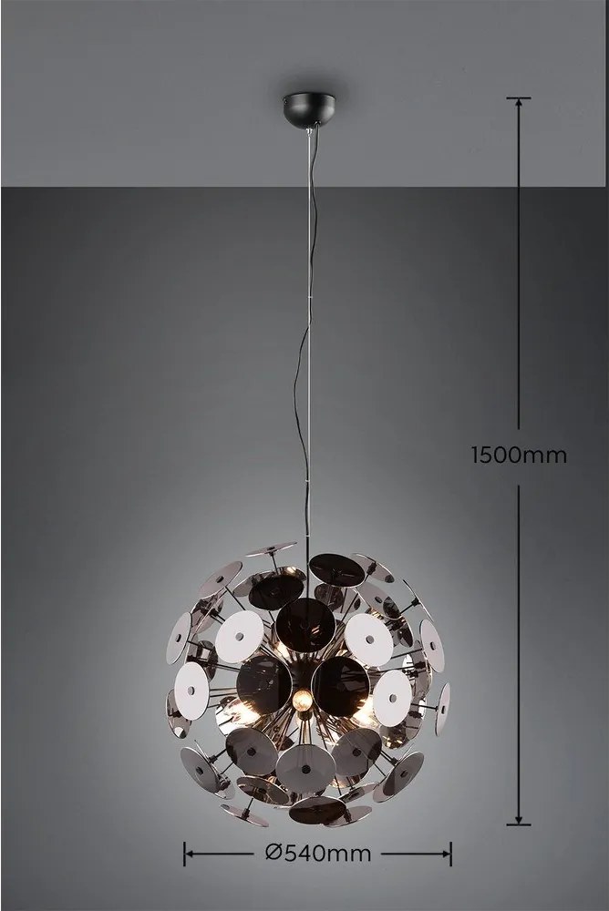 Apparecchio a sospensione nero opaco Discalgo - Trio