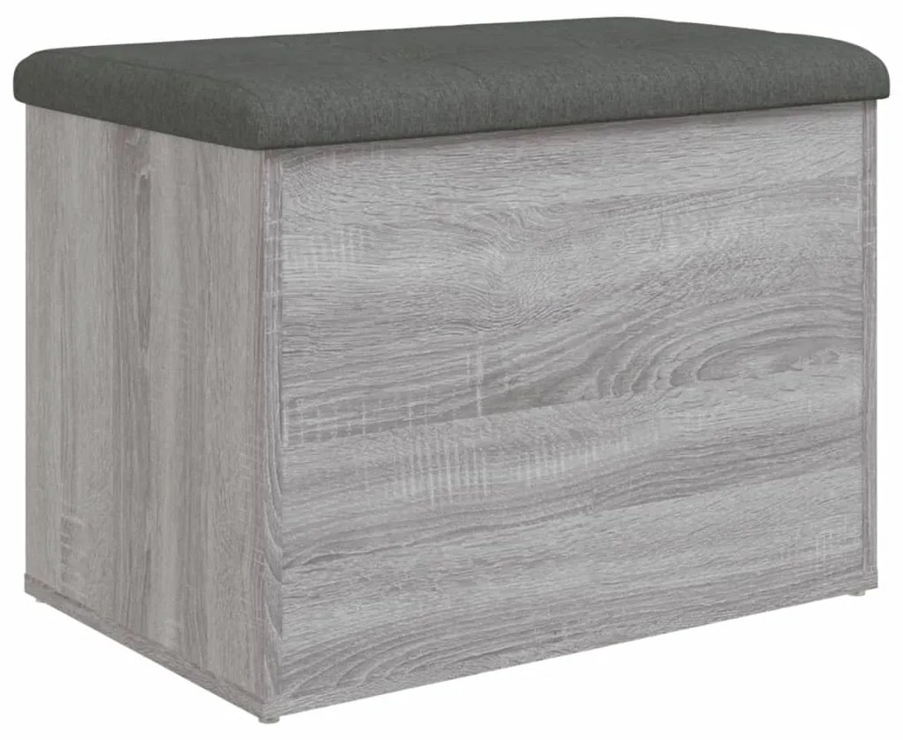 Panca portaoggetti grigio sonoma 62x42x45 cm legno multistrato