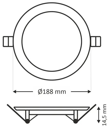 Lampada LED da incasso CIRCLE LED/15W/230V 6500K diametro 18,8 cm bianco