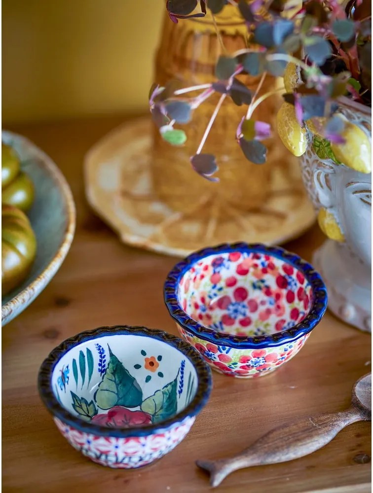 Ciotoline in set da portata rosse in gres 2 pz 95 ml Florist – Bloomingville