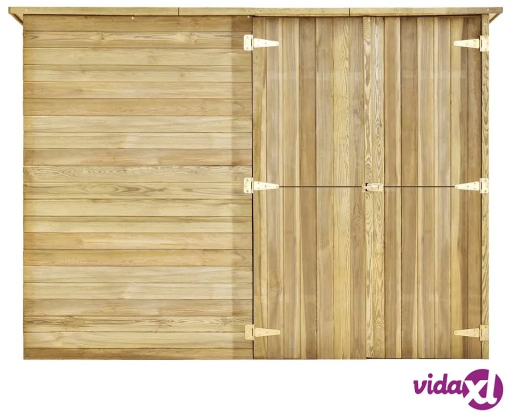vidaXL Ripostiglio da Giardino 232x110x170 in Legno di Pino Impregnato