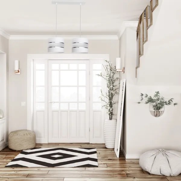 Lampadario su filo HELEN 2xE27/15W/230V bianco