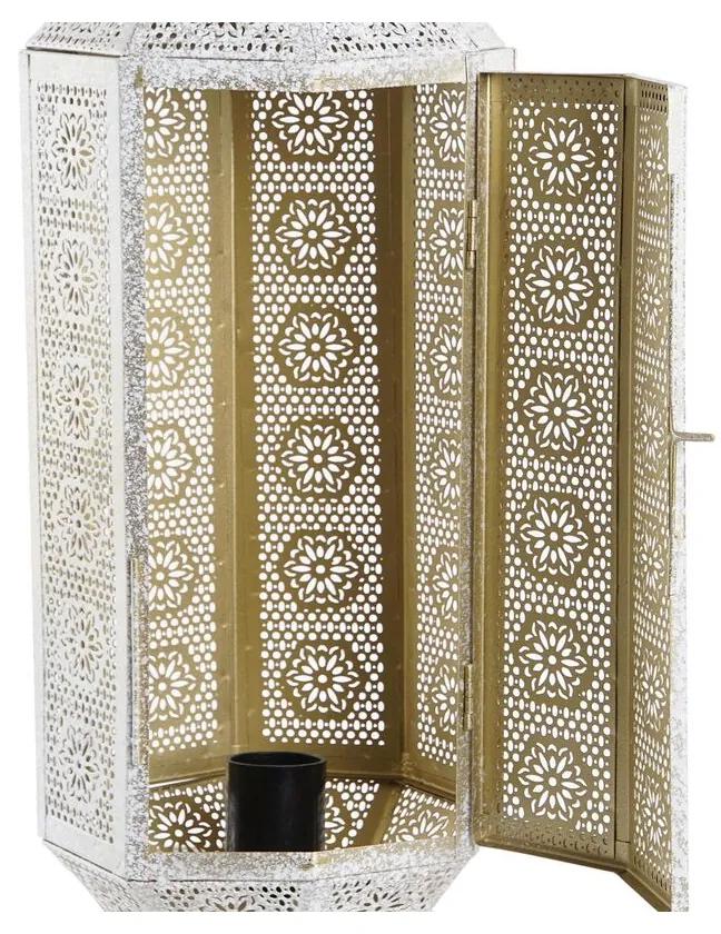 Lampada da tavolo DKD Home Decor Dorato Metallo Bianco 220 V 50 W Arabo (17 x 17 x 54 cm)