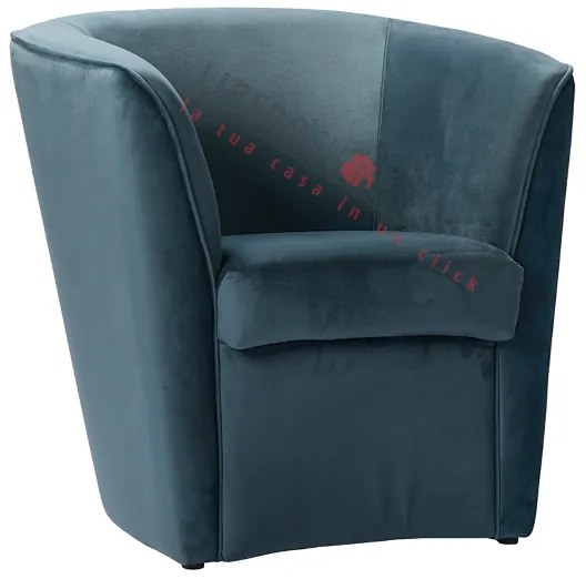 Poltrona in velluto Ottanio per camera da letto ufficio