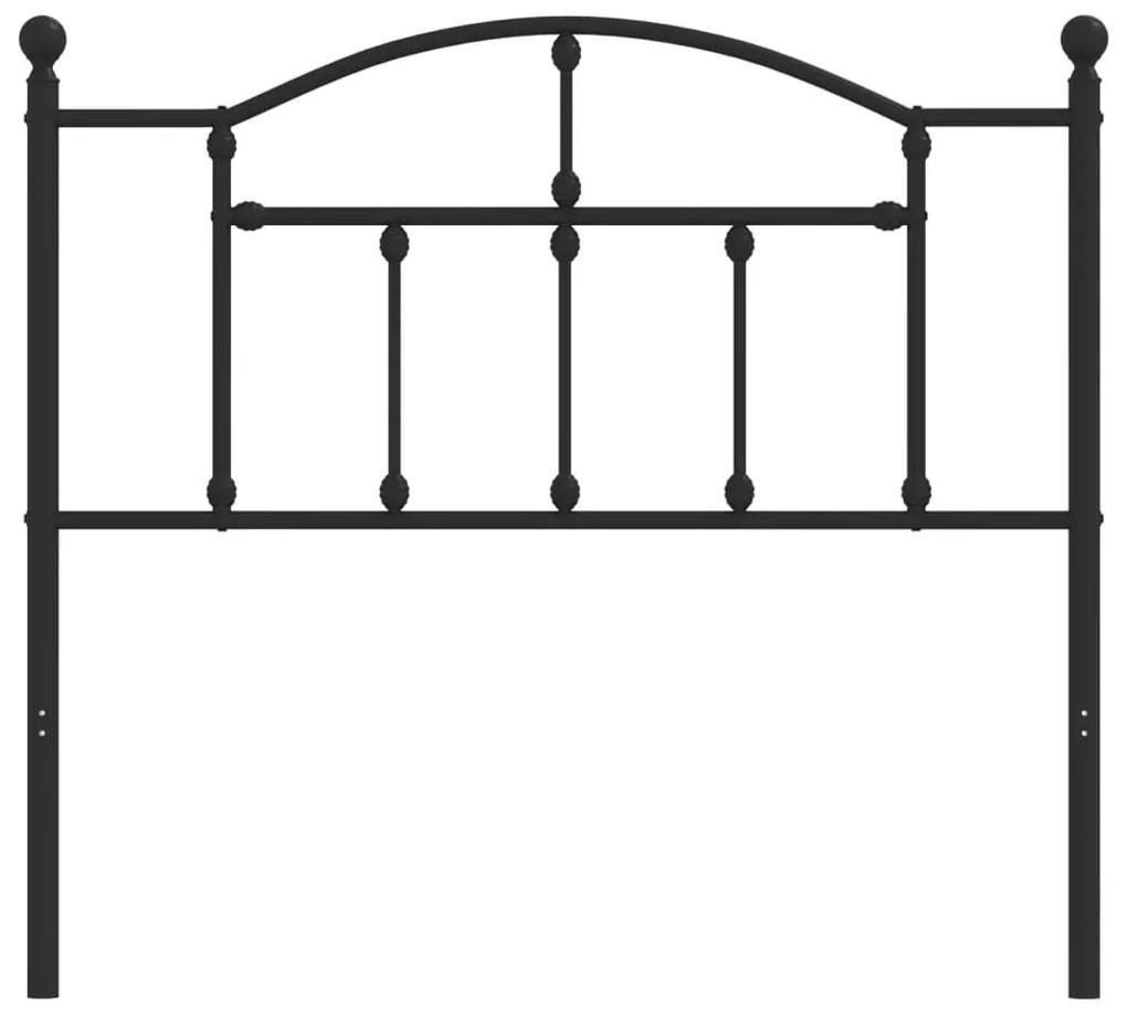 Testiera in Metallo Nero 100 cm