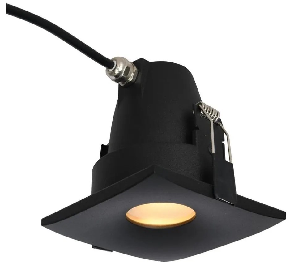 Azzardo AZ5392 - Lampada da incasso bagno ROMOLO 1xGU10/50W/230V IP65 nero