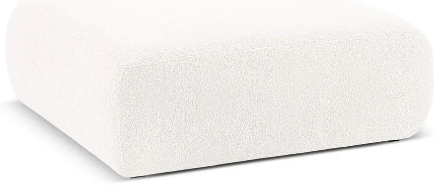 Sgabello in tessuto bouclé bianco Molino - Micadoni Home