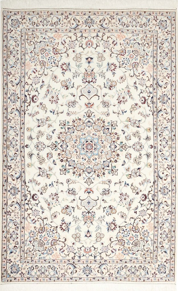 Nain Tappeto persiano 140 x 210 Beige (Iran) Annodato A Mano