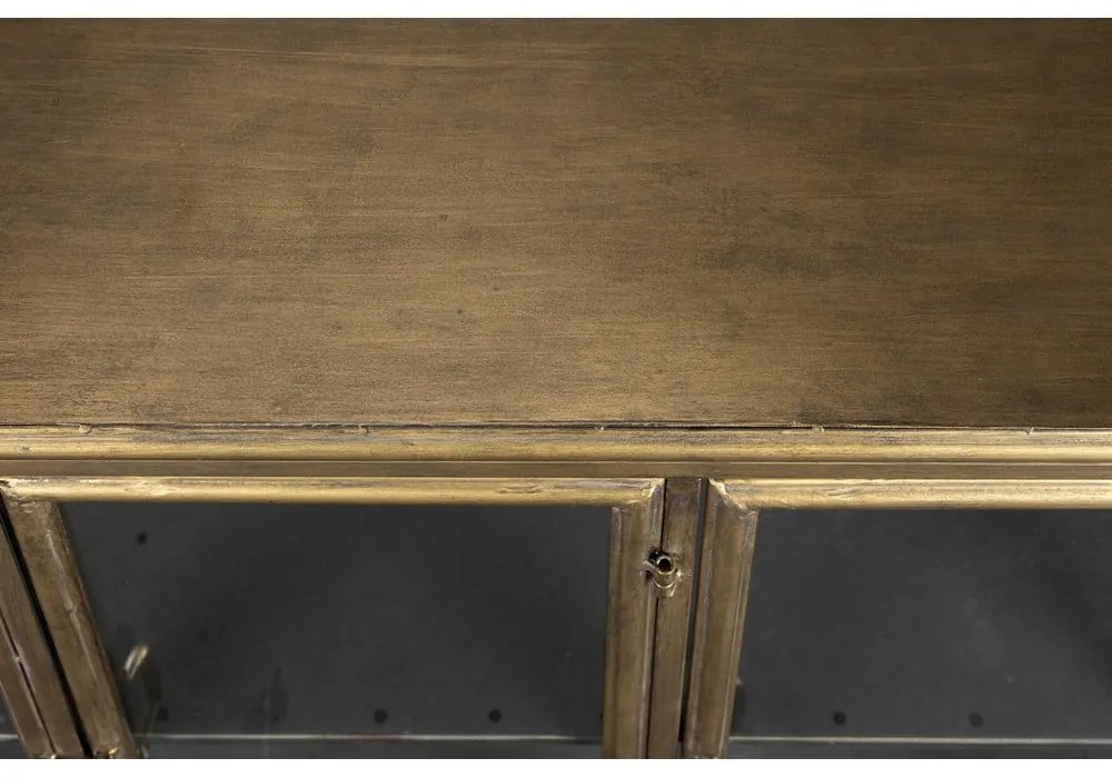 Vetrina dorata in metallo 100x80x38,5 cm Gertlush – Dutchbone