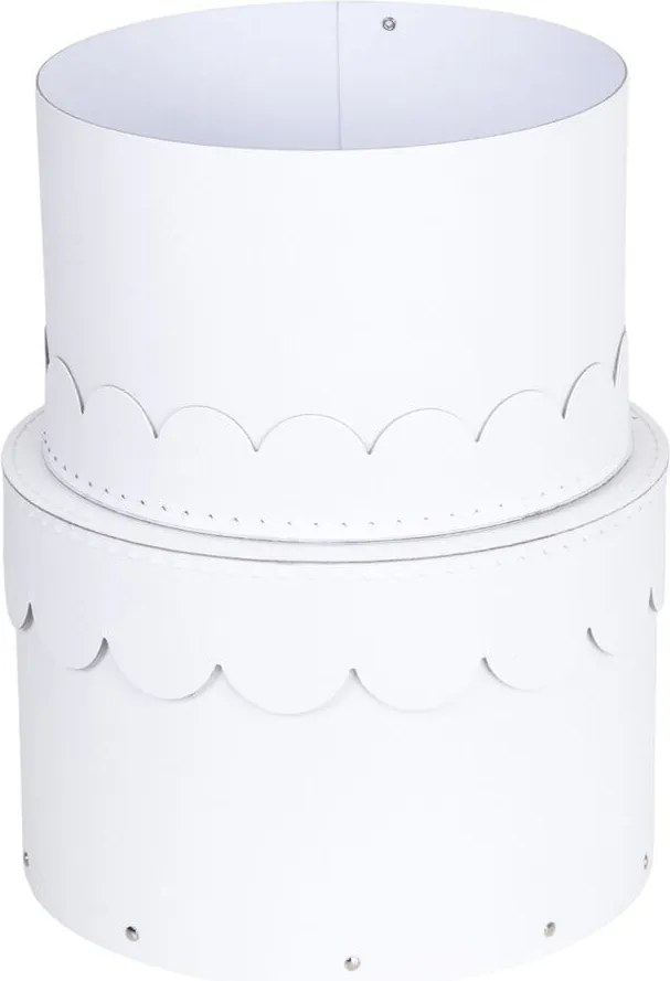 Scatole in set con coperchio bianche in cartone 2 pz ø 26x17,5 cm Wilma Paper Laminate – Bigso