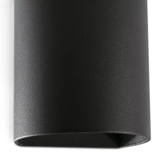 FARO 40523 - Applique SOLE 1xGU10/8W/230V nero arrotondato