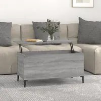 Tavolino Salotto Grigio Sonoma 90x44,5x45 cm Legno Multistrato cod 11602