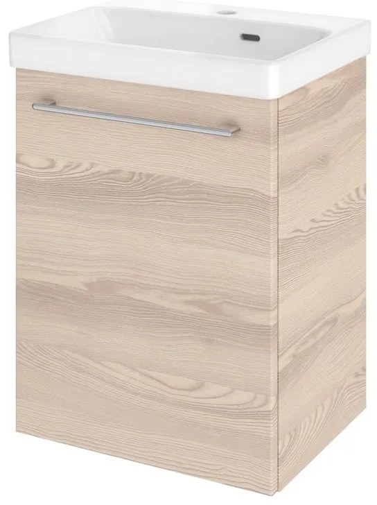 Mobile da bagno sotto lavabo SENSEA Remix marrone opaco L 45 x H 58 x P 33 cm 1 anta, lavabo non incluso