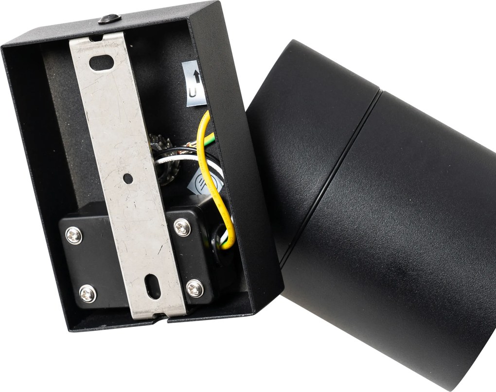 Lampada da parete per esterno nera AR70 orientabile IP44 - Solo