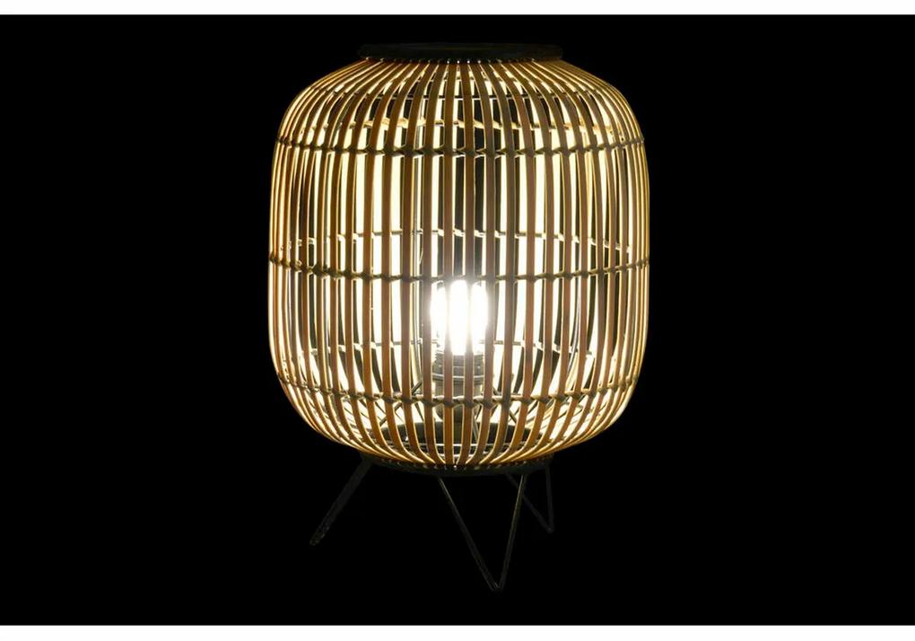 Lampada da tavolo DKD Home Decor Nero Metallo Marrone Bambù (30 x 30 x 40.5 cm)