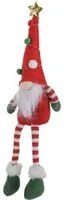 Gnomo Natale gambemolli 41 cm rosso palline