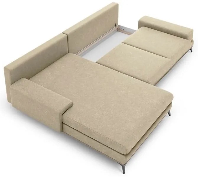 Divano letto angolare beige, angolo sinistro Planet - Windsor &amp; Co Sofas