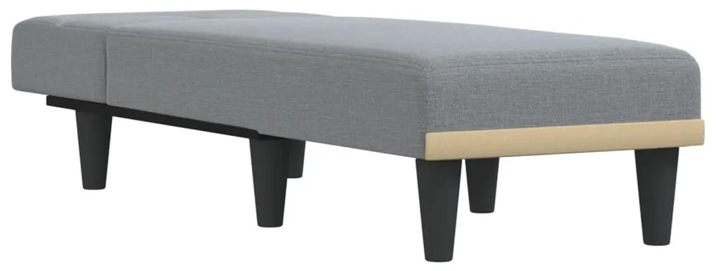 Chaise longue in tessuto grigio chiaro