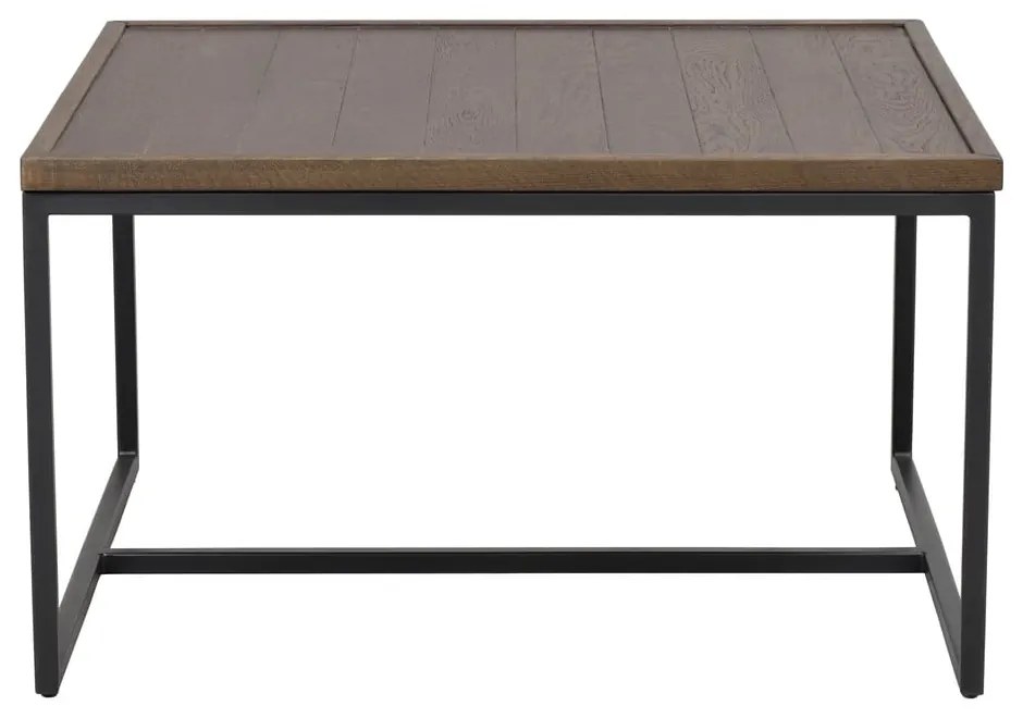 Tavolino marrone scuro con piano in rovere ø 70 cm Deerfield - Rowico
