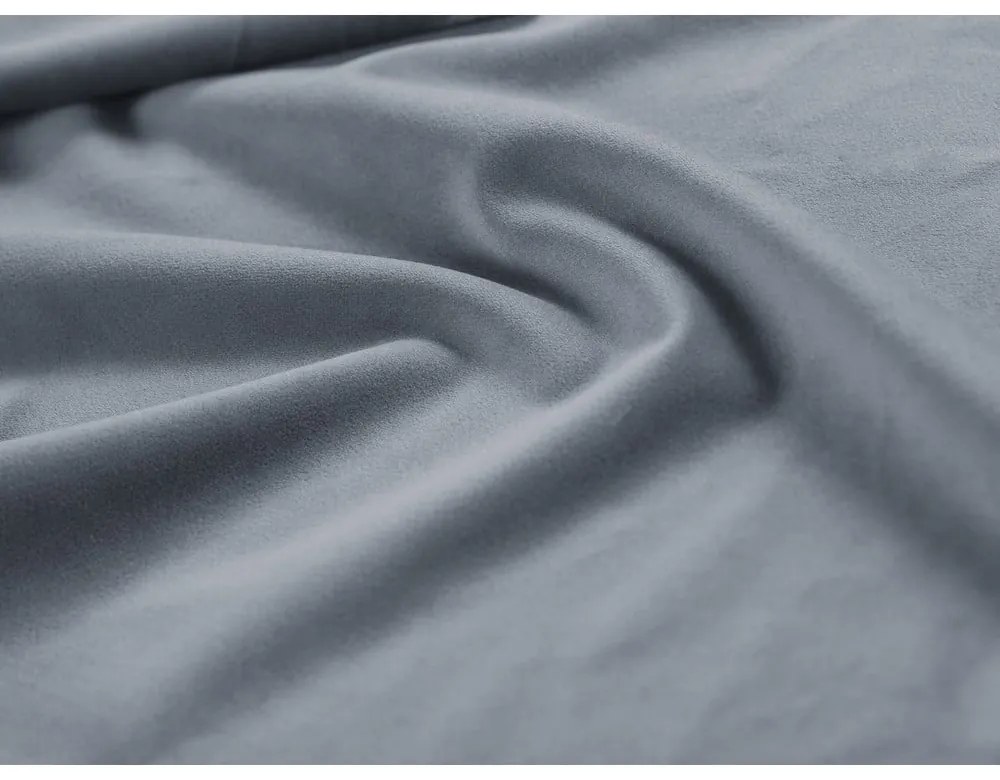 Letto matrimoniale imbottito blu chiaro con contenitore con griglia 160x200 cm Casey - Mazzini Beds