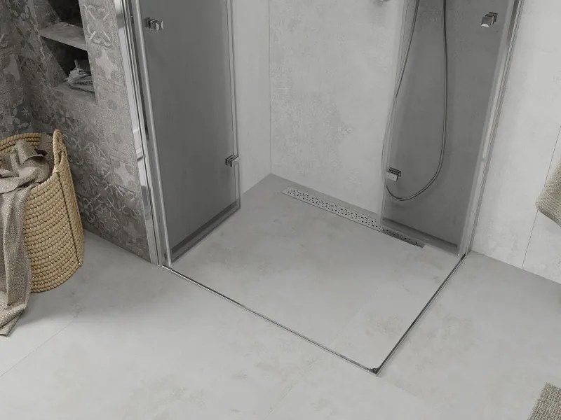 Mexen Lima Duo cabina doccia pieghevole 100 x 80 cm, trasparente, cromo - 856-100-080-02-00