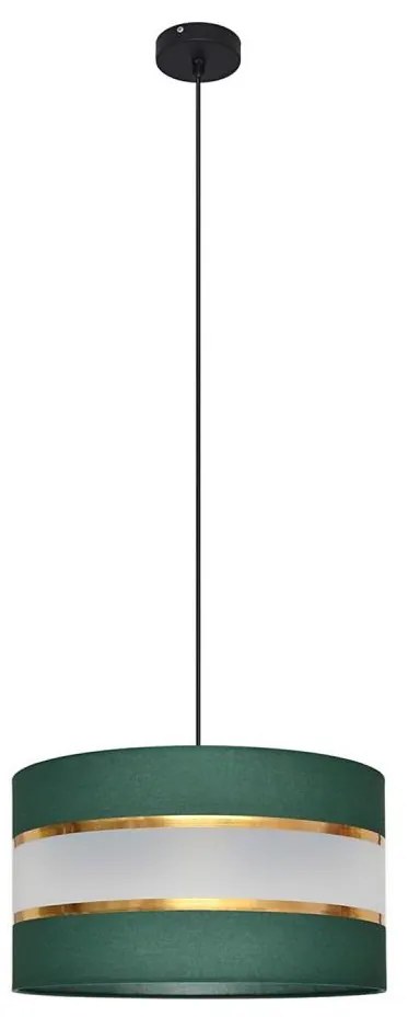 Lampadario a sospensione con filo HELEN 1xE27/15W/230V diametro 35 cm verde/oro
