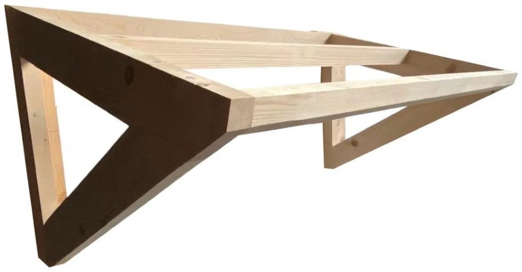 Pensilina TOSCANA in legno marrone L 140 x P 85 cm