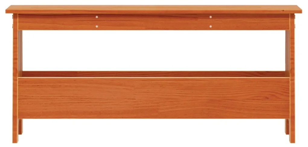 Panca da ingresso marrone cera 100x28x45 cm legno massello pino