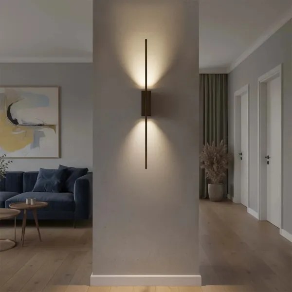 Applique LED AISHA LED/12W/230V 4000K 80 cm nera