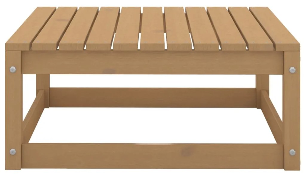 Set Divani da Giardino 5 pz Miele in Legno Massello di Pino