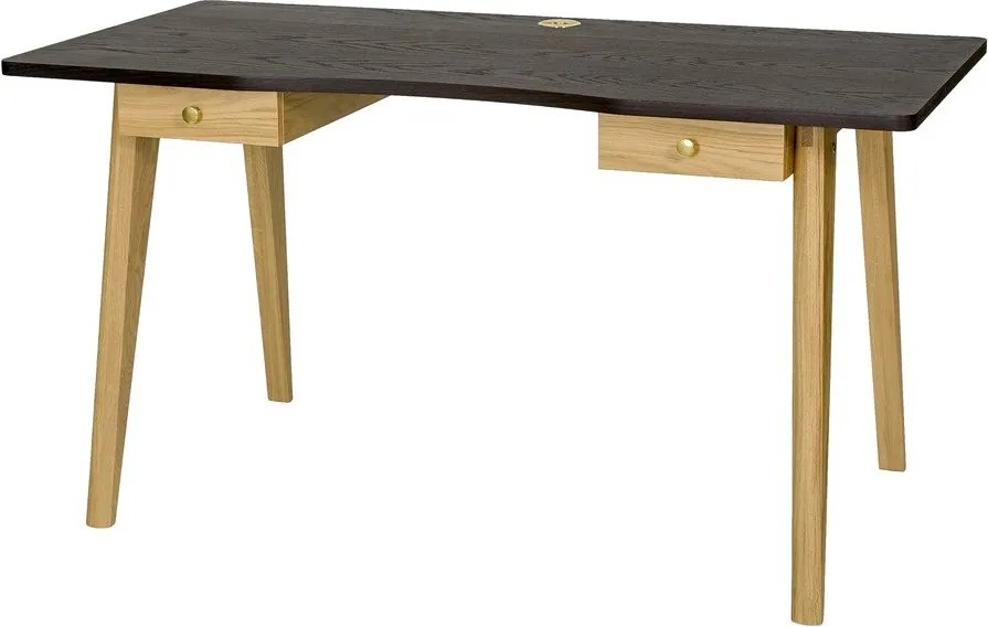 Scrivania con effetto rovere 70x140 cm Nice – Woodman