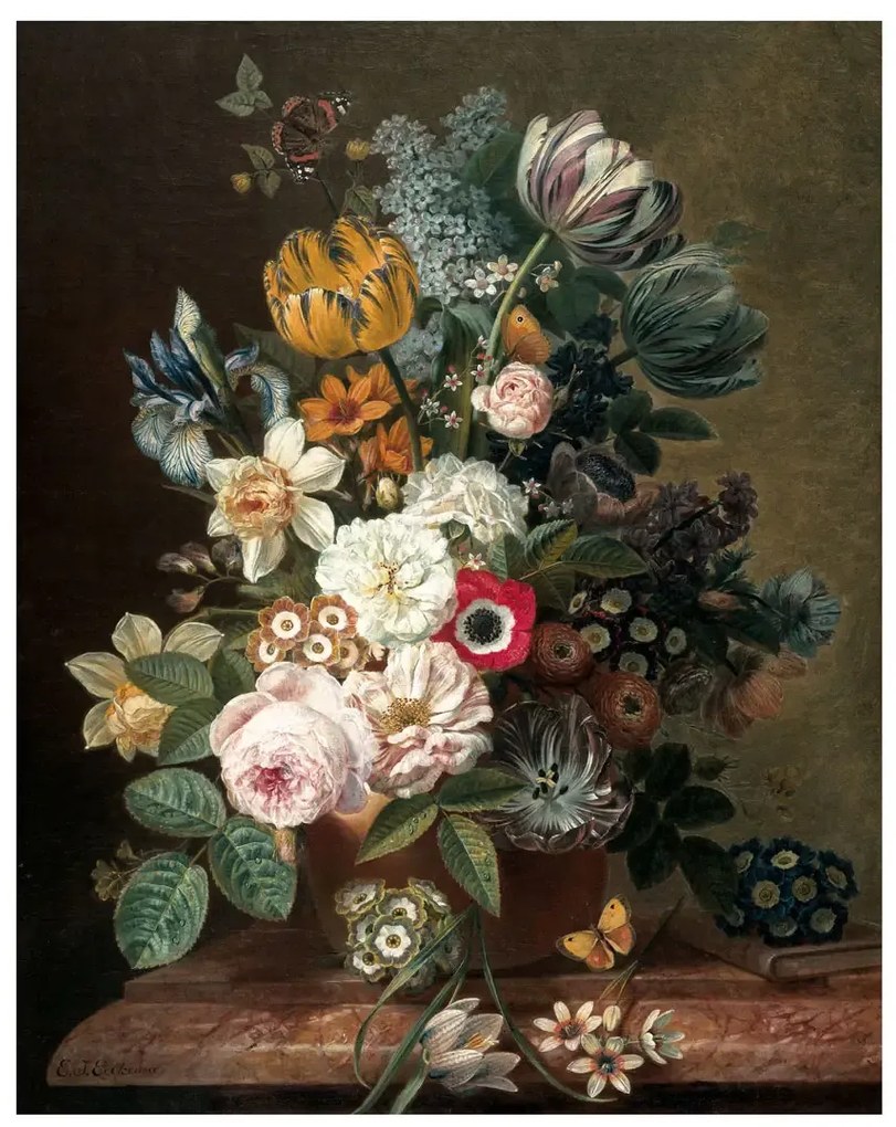 KEK Amsterdam Carta da parati panoramica Golden Age Flowers 12 - XS