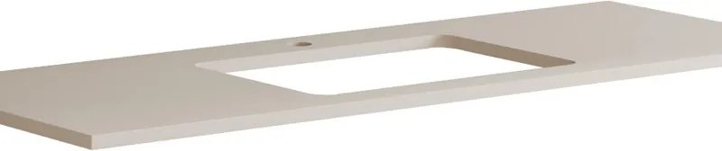 Top per lavabo semincasso Niwa 18045 L 120 x H 1.8 x P 46 cm laccato opaco sabbia truciolare