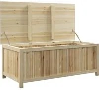 Panca Contenitore da Giardino da 172L 120x55x45 cm in Legno di Abete Naturale