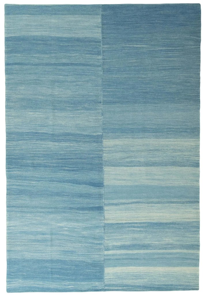 Kilim Tappeto 200 x 290 Blu (Iran) Tessuto A Mano