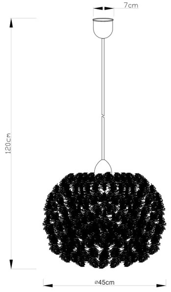 Globo 15057 - Lampadario su filo KATUNGA 1xE27/40W/230V