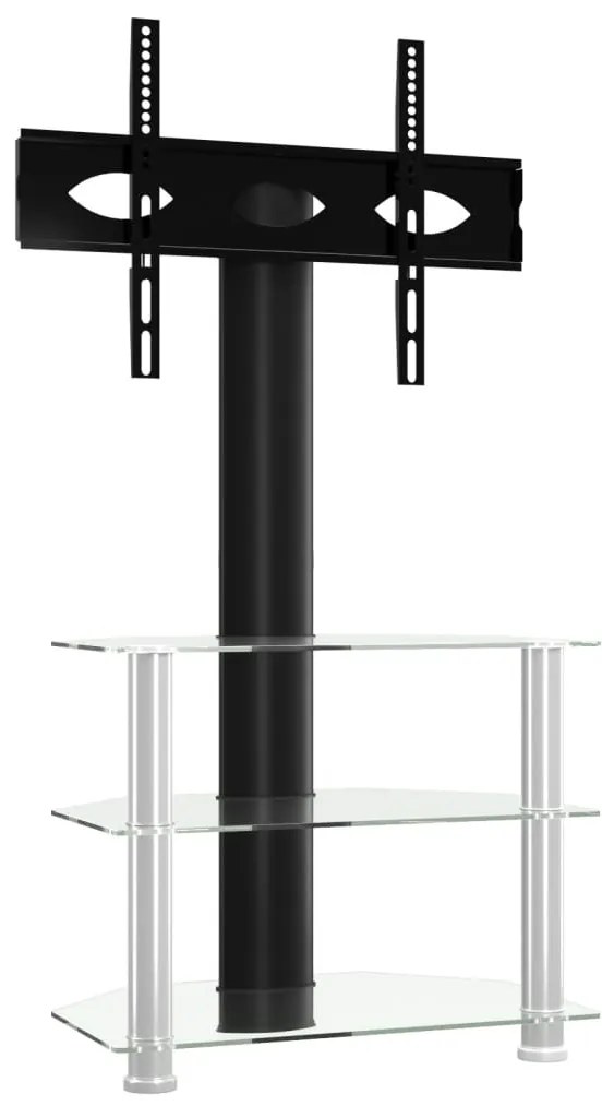 Supporto tv angolare 3 livelli per 32-70 pollici nero e argento