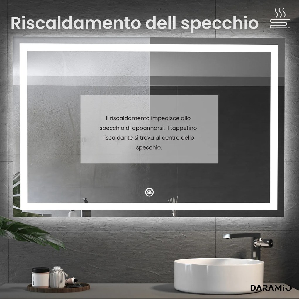 Specchio con luce LED F2