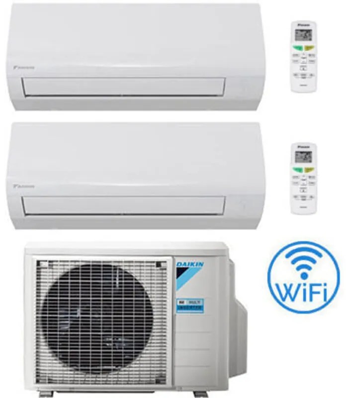 Daikin - Climatizzatore garanzia italia new sensira Wifi Dual Split 7000 + 9000 btu con u.e. 2MXF40A Classe a++/a+