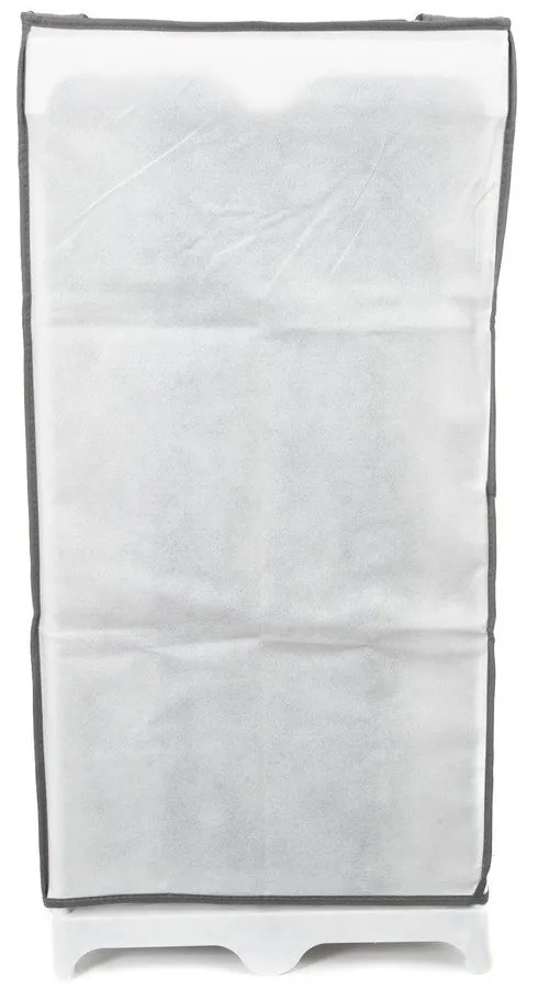 Scarpiera in tessuto bianco e nero Scarpe, 25 scomparti - Compactor