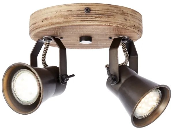 Brilliant - Faretto SEED 2xGU10/5W/230V nero/marrone