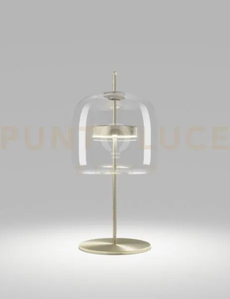 Jube lampada da tavolo p cristallo trasparente oro satinato 2 l3415...