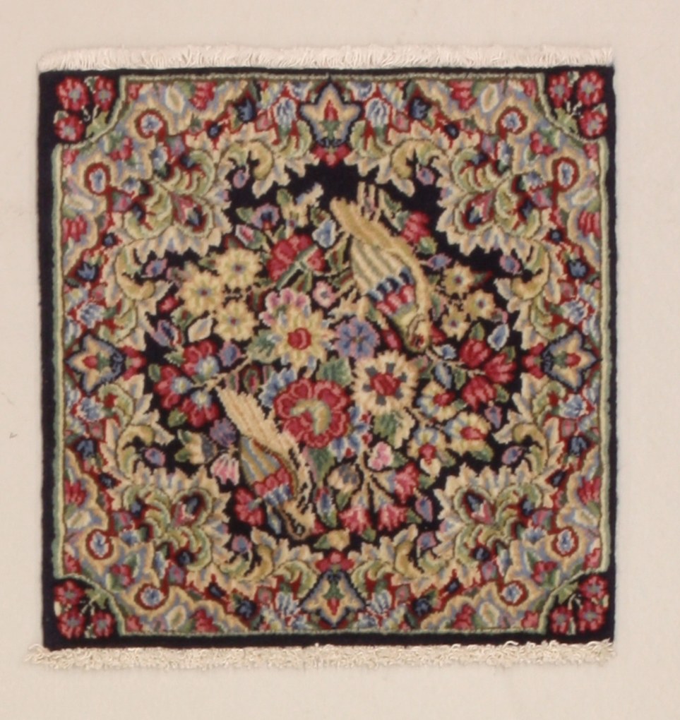 Kerman Tappeto 40 x 40 (Iran) Annodato A Mano