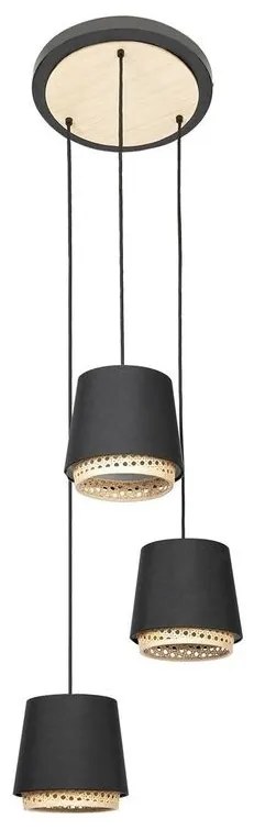 Lindby - Ananya 3 Round Lampada a Sospensione Black Lindby