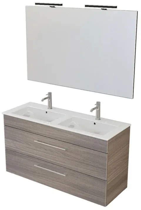 Mobile bagno sospeso 120 cm Smart olmo con specchio